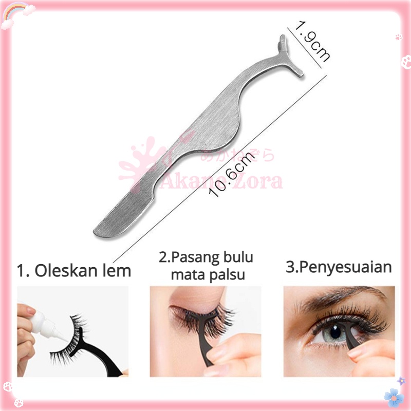 Akane Zora Penjepit Bulu Mata Baik Untuk Bulu Mata Palsu Jepit Bulu Mata Pasangkan Dengan Lem Bulu Mata Professional for Bulu Mata Eyelash Extension Dan Bulu Mata Magnet Pinset Eyelash