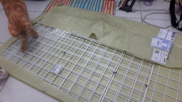 Ram Besi Ukuran 120x60cm Wire Mesh Gantungan Aksesories Kawat Ram Dinding Wire Grid Wall Hook Ram