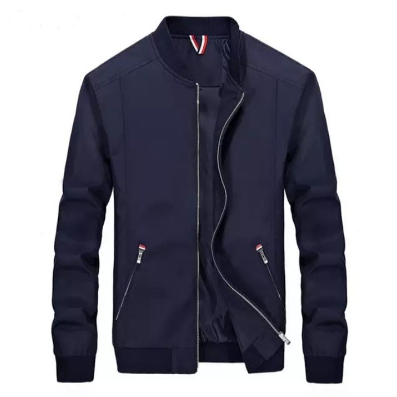 JAKET BOMBER PRIA BAHAN TASLAN JAKET WINDPROOF ANTI ANGIN TEBAL DAN HANGAT
