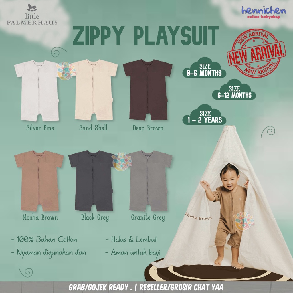 PROMO 7.7 PROMO BAJU LEBARAN  Zippy Playsuit Romper Jumper kodok Little Palmerhaus 6 bln - 2 Tahun baju anak / baju bayi