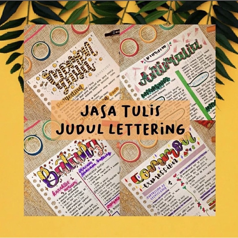 Jual JASA TULIS JUDUL NAMA JASA TULIS CATATAN STUDYGRAM LETTERING