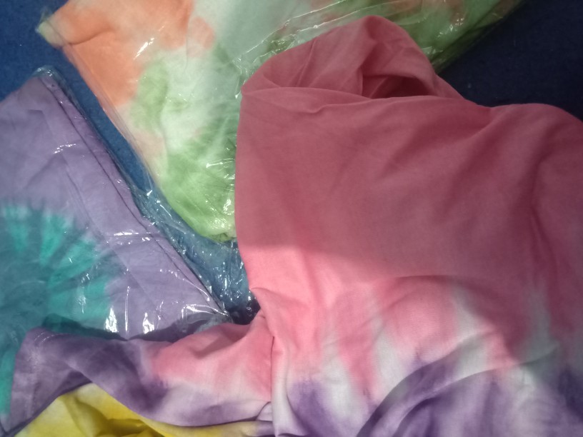 Gamis Kaos Addea, Gamis Lengan Panjang. Batik Pekalongan, Warna Pelangi, Bahan Combad