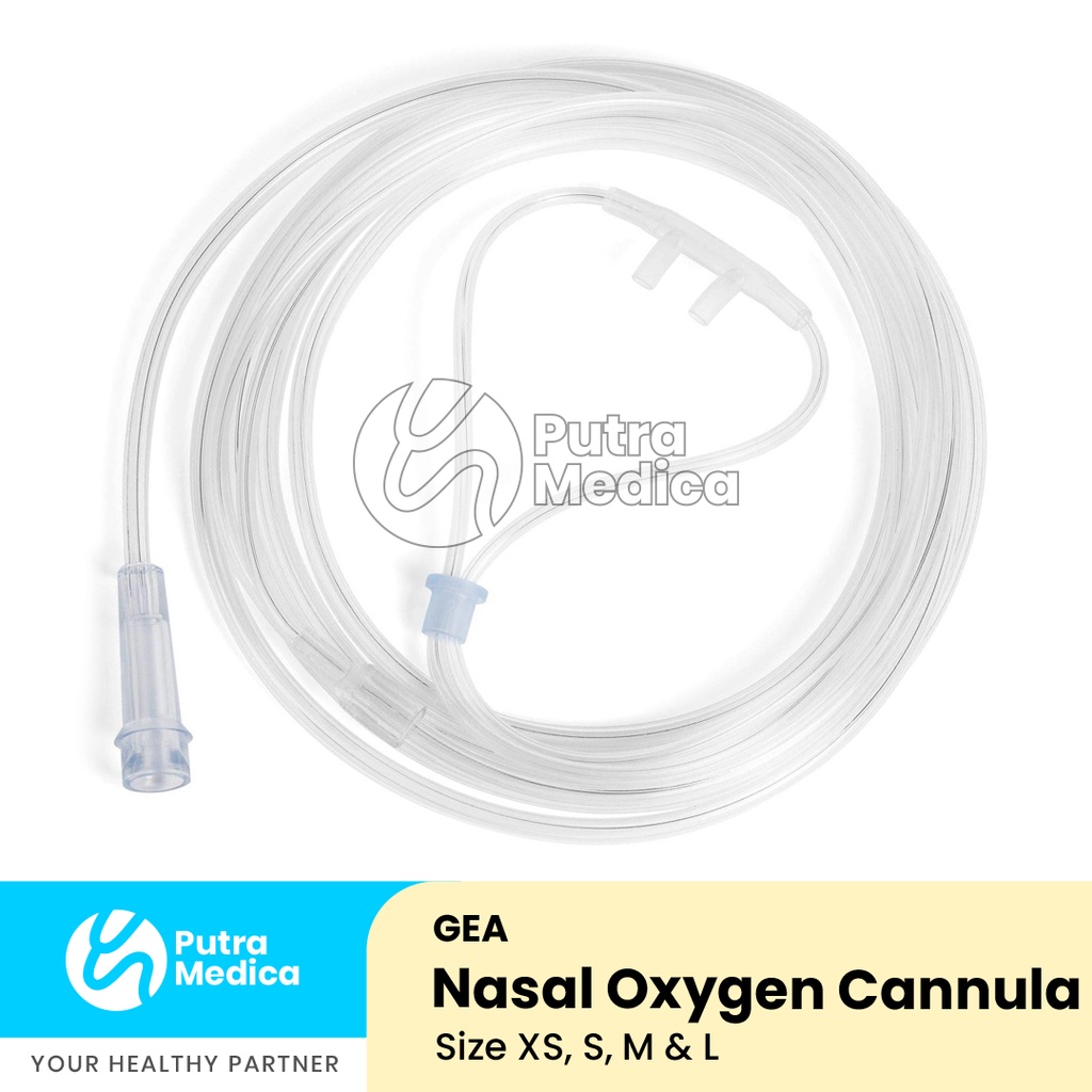 Gea Nasal Oxygen Cannula Dewasa [Warna Random] / Selang Kanul Oksigen O2