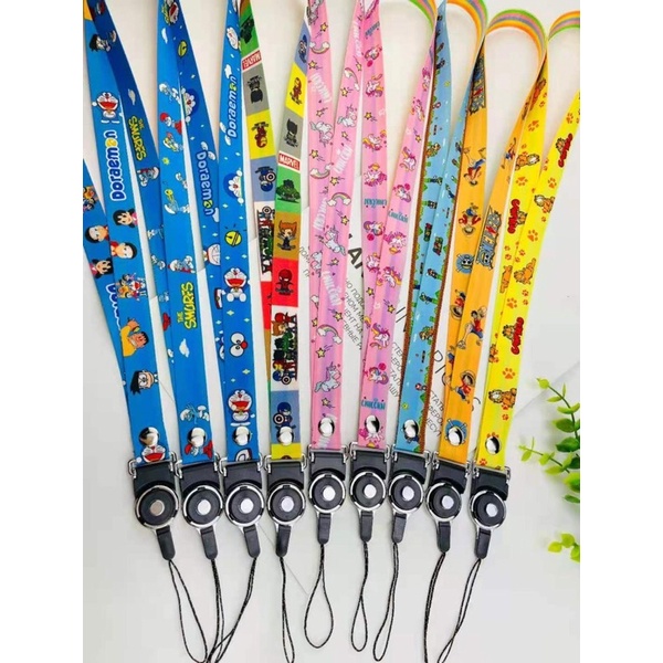 PROMO TALI GANTUNGAN HP PANJANG KARAKTER DISNEY/SANRIO BAHAN ORIGINAL IMPORT TEBAL