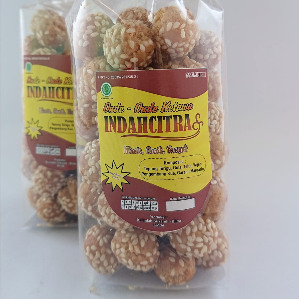 

FulanMart Jajan Kue Kering Onde-onde ketawa Indah Citra Kemasan 200 gram