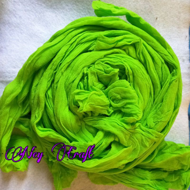 kain stoking polos Hijau polos / kain stoking bunga polos / kain Nylon