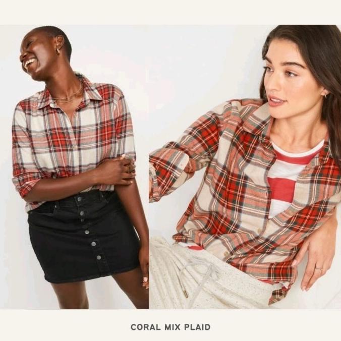 OLD NAVY Flannel Shirt - Kemeja Flanel Wanita Original Branded -Part 2 Termurah