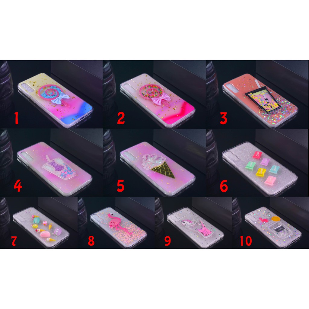 Softcase Motif Glitter 3D Iphone 6G 7GPlus XS XSMax