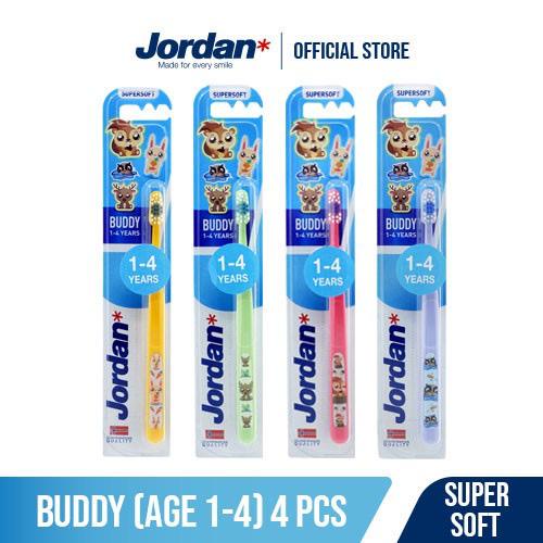 Sikat Gigi Jordan Kids Buddy Toothbrush 1-4 Years Super Soft / Sikat Gigi Anak Usia 1-4 Tahun / Jordan Toothbrush BUY NOW!!