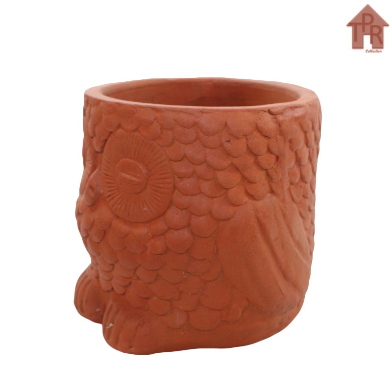 Terakota Pot Karakter Burung Hantu - OWL D18