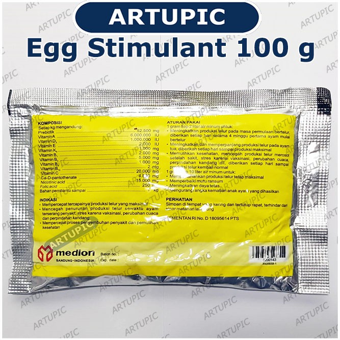 Egg Stimulant 100 gr Vitamin Multivitamin Pemacu Pemicu Meningkatkan Produktivitas Telur Ayam Unggas