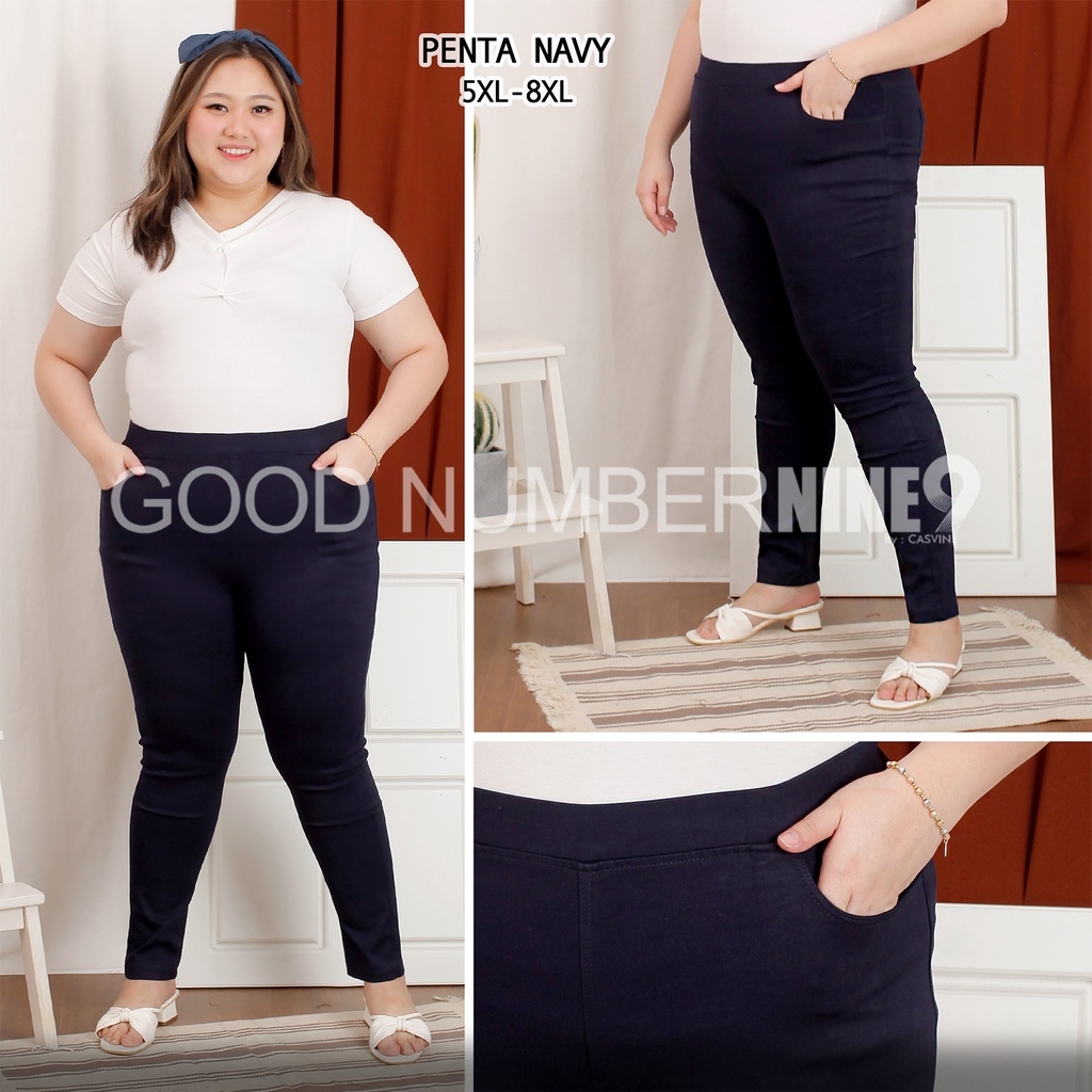 Celana Panjang Bahan Katun Impor Stretch enak pake Ada Bigsize Jumbo Penta Polos Comfy Mom Pants