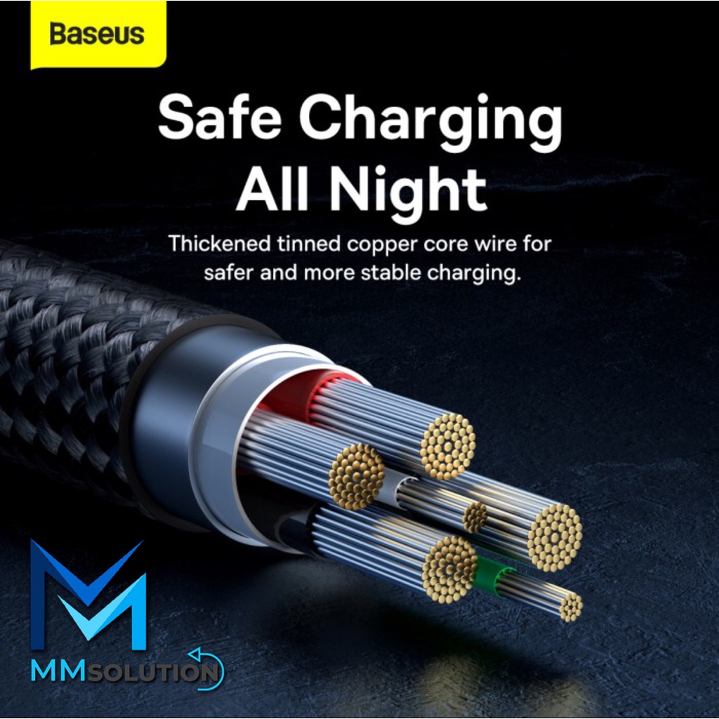 BASEUS Kabel Data Fast Charging 100W Auto OFF Disconnect USB to Type C