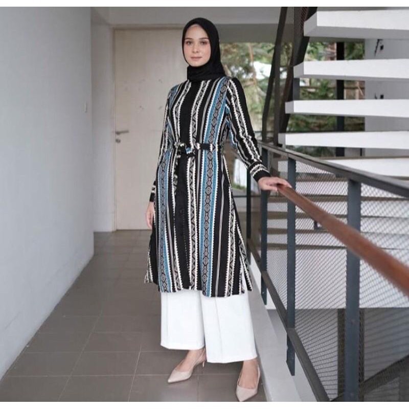 TUNIK VELA KOMBINASI CRINGKLE |* BAJU TUNIK WANITA / OLEA TUNIK RAYON  FULL KANCING BUSUI SELEBGRAM  FASHION WANITA HIJAB