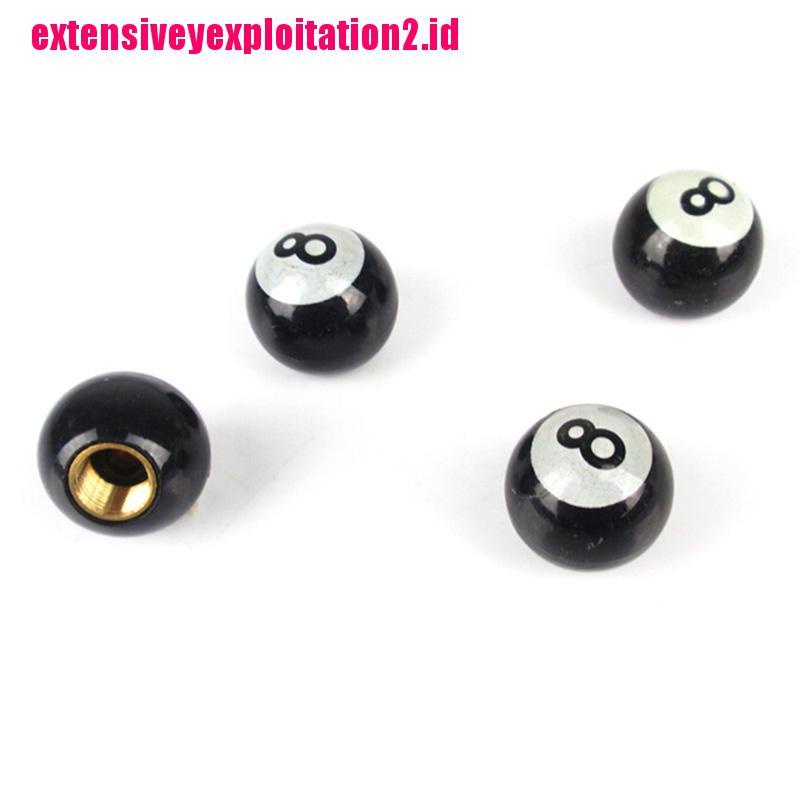 &lt; E2id &amp; &gt; 4pcs Tutup Pentil Ban Mobil / Truk / Sepeda Universal Bentuk Bola Diameter 8 &quot;