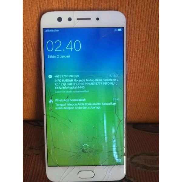 Hp Oppo F3 ram 4/64 minus lcd
