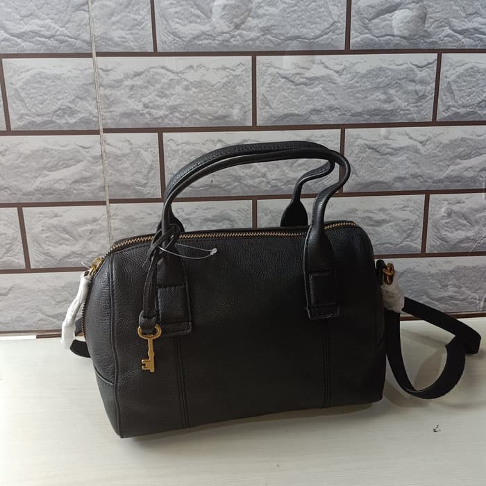 TAS WANITA FOSSIL ORIGINAL - FOSSIL JORI SMALL SATCHEL BLACK LEATHER