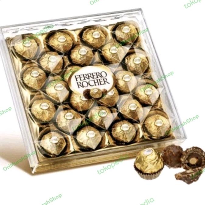 Ferrero Rocher Chocolate Isi 24 Coklat Ferrero Rocher Cokelat 300 Gram