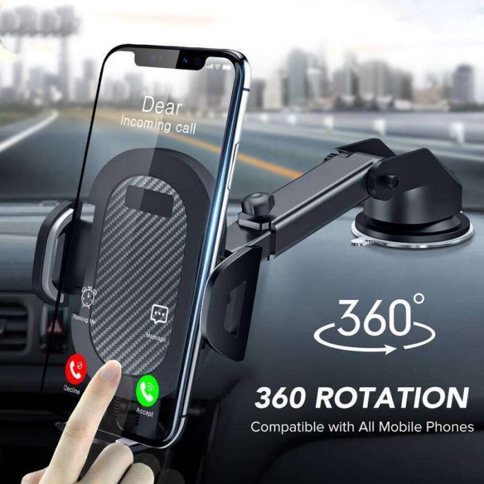 CAR HOLDER 360 ROTATION FOR MOBILE PHONE SILIKONE SUCKER HOLDER MOBIL