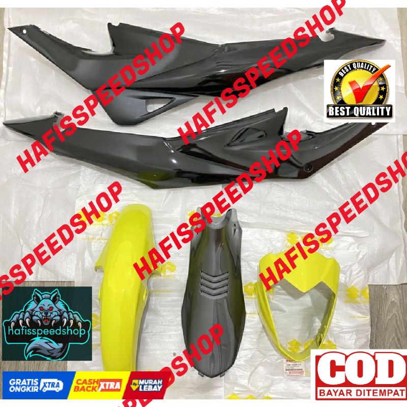 full body halus suzuki satria fu thailand kuning plus striping raider dan reflektor