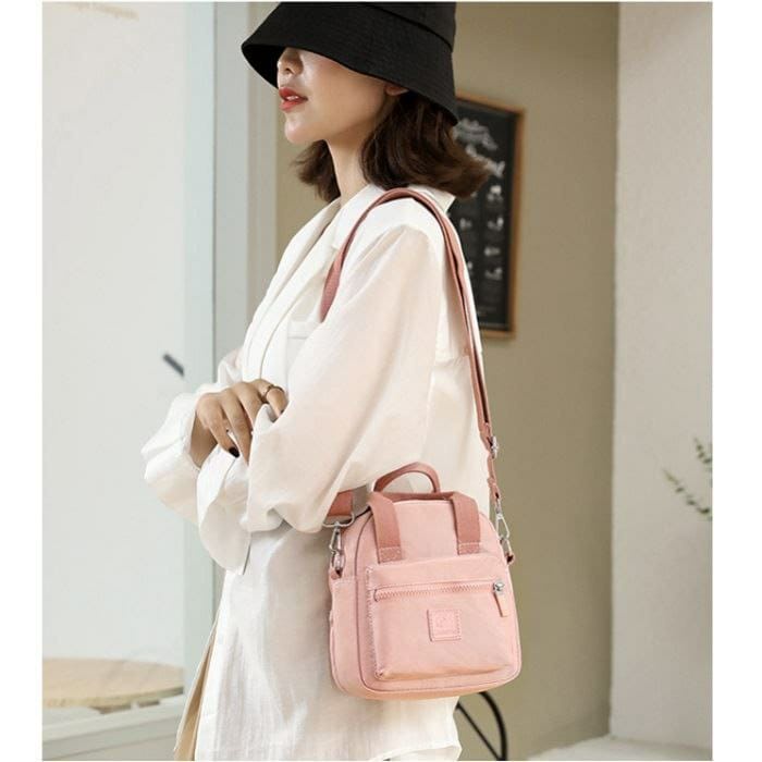 BQ 3407 GI 0458 BIG RISCE TAS SELEMPANG NYLON IMPORT WANITA CEWEK PEREMPUAN JAKARTA BATAM JTF