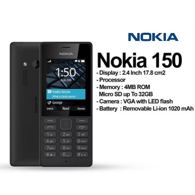 Nokia 150 Dual sim Camera    Garansi Resmi TAM | Shopee Indonesia