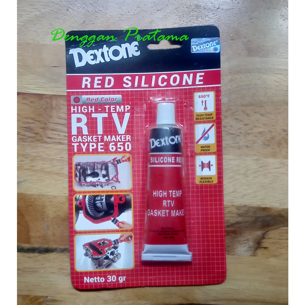 Lem Red Silicone Dextone 30 Gr/Silikon Merah