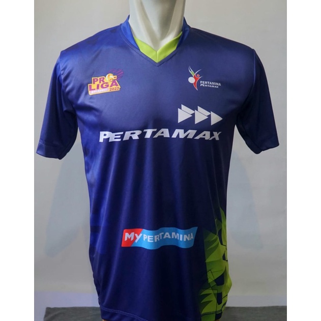 jersey volly motif proliga terbaru 2022 jakarta pertamax jakarta pertamina full printing lengan