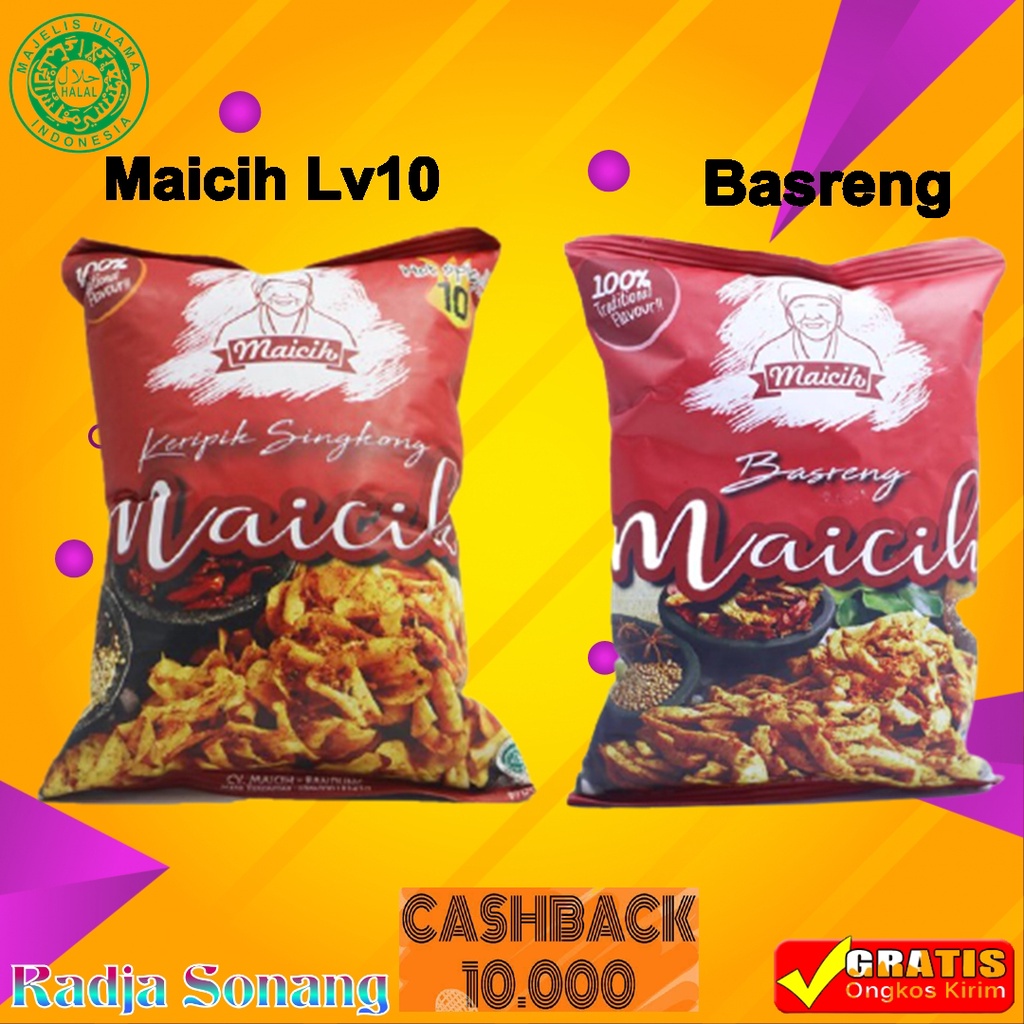 

Maicih - Keripik Pedas Lv 10 - Basreng Pedas kemasan 100 Gram Maicih Level 10 Basreng