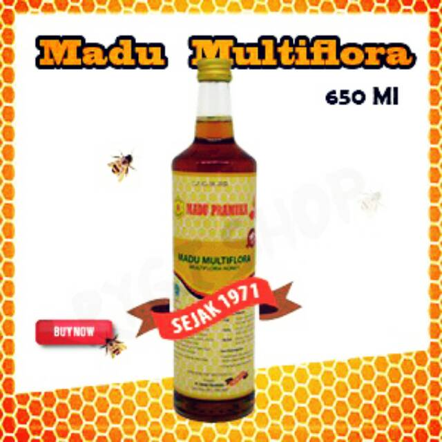 

Madu Multiflora Pramuka 650ml Alami