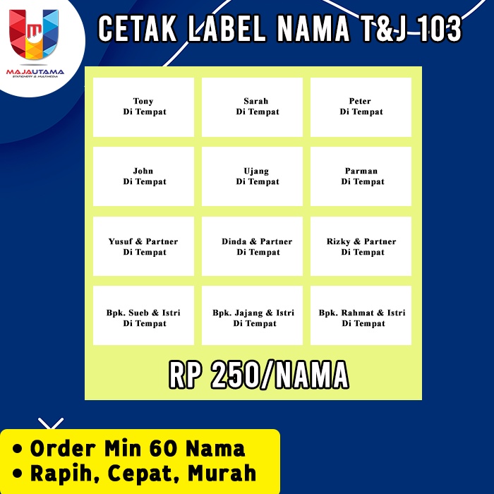 

JASA PRINT LABEL/STICKER NAMA UNDANGAN TOM&JERRY NO.103