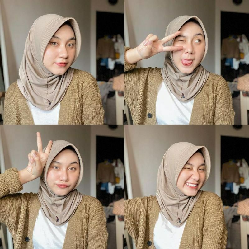 BERGO SPORT VOLLY HIJAB / BERGO SPORT HIJAB INSTANT ANTI TEMBEM / BERGO SPORT BAHAN JERSEY