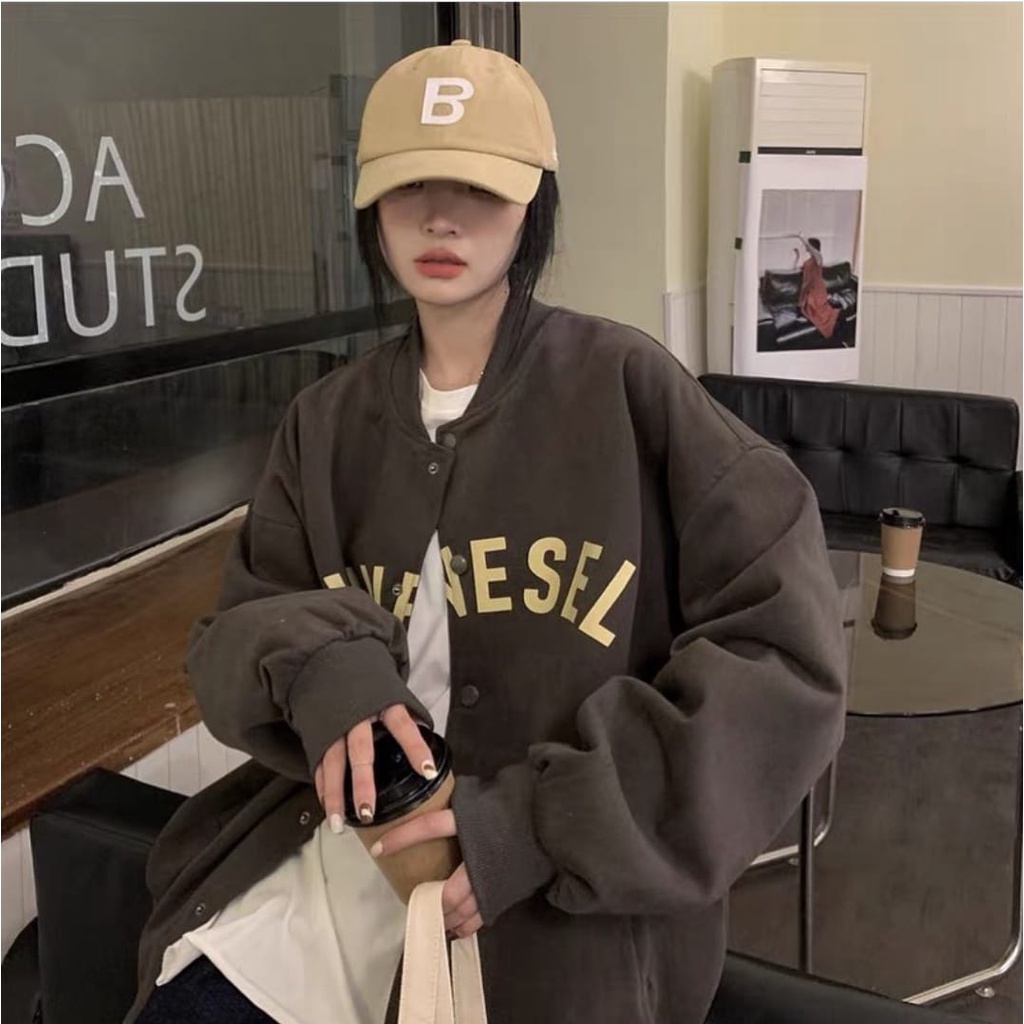 JAKET BASEBALL WANITA - CHINENESEL VARSITY JAKET OVERSIZE - JAKET WANITA OVERSIZE