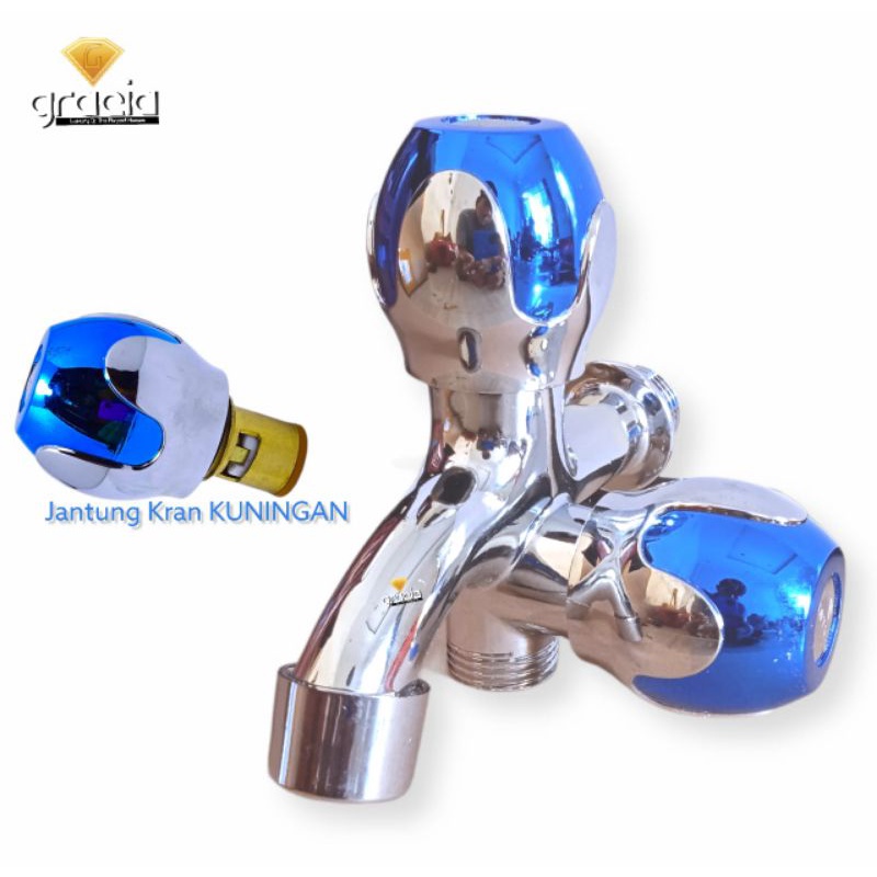 Kran Cabang shower Keran Shower Double / Kran Air Lolipop Color 1/2inch / Kran Shower Handle Bulat Warna