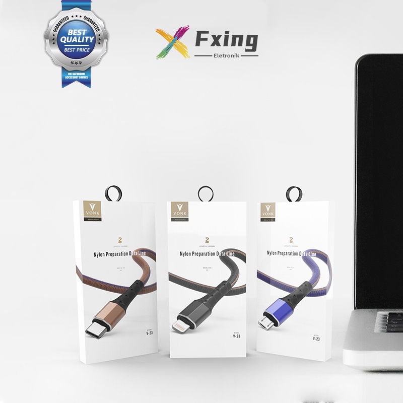 【CB009】Fxing Original Kabel Data V23 Fast Charging USB LIGHTNING/ TYPE C Kabel CABLE Lightning Fast Charger Ori