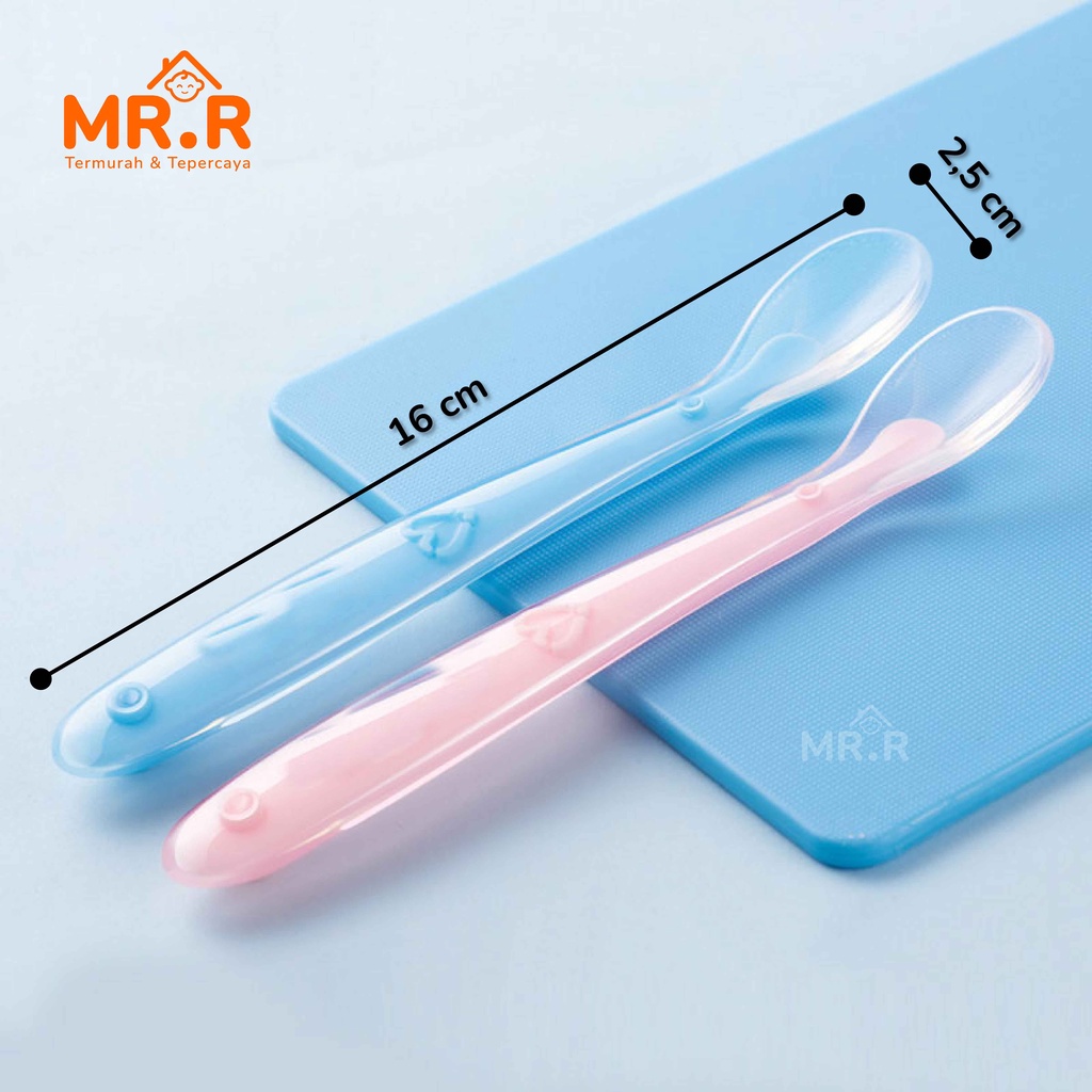 Sendok Makan Bayi Silicone Sendok Silicon Bayi Sendok Silikon Bayi Peralatan Makan Bayi Perlengkapan Mpasi Bayi Baby Silicone Spoon