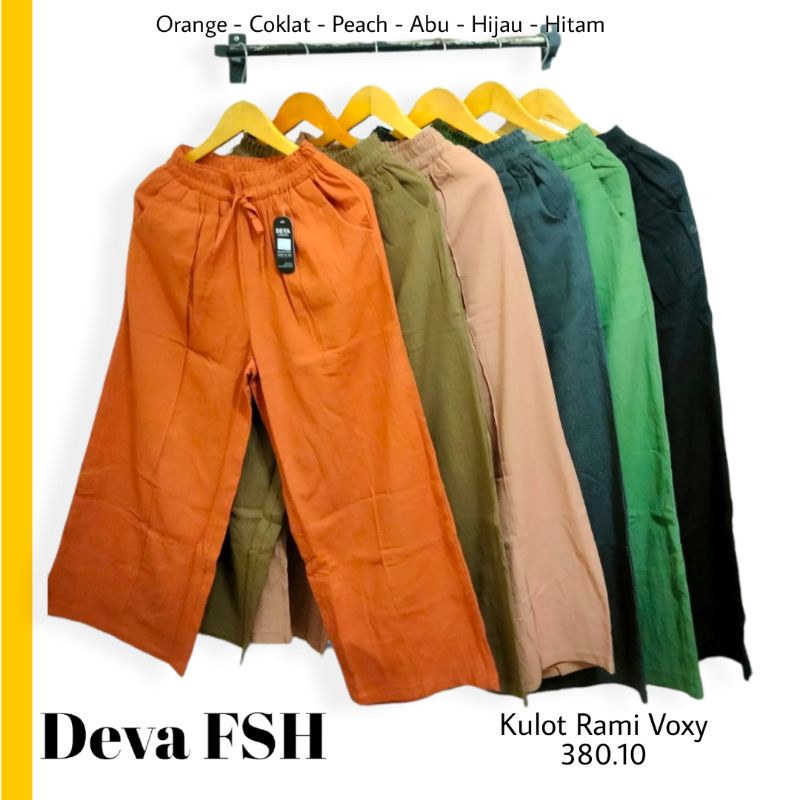 Celana Kulot Linen Rami Voxy Tali Premium