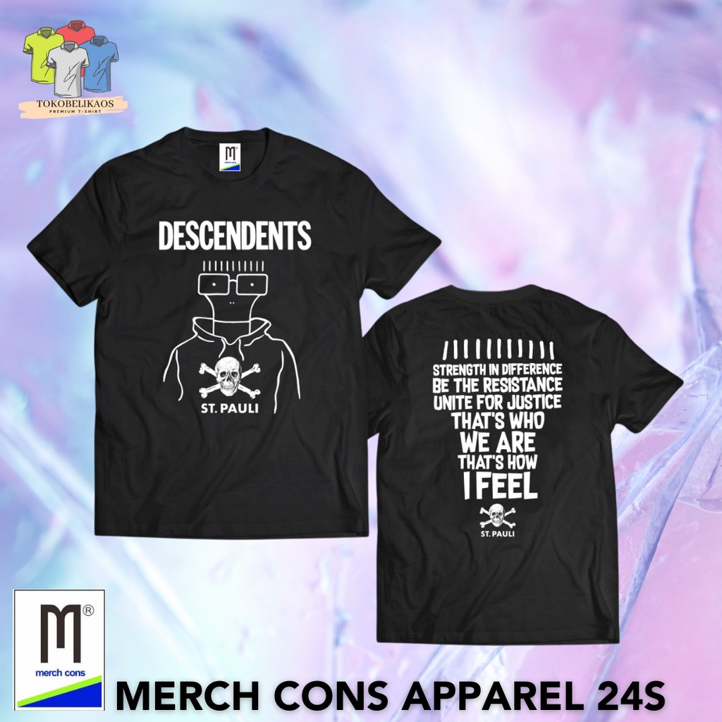 HM156 | KAOS BAND DESCENDENTS ST.PAULI TAG MERCHCONS | SIZE LUAR