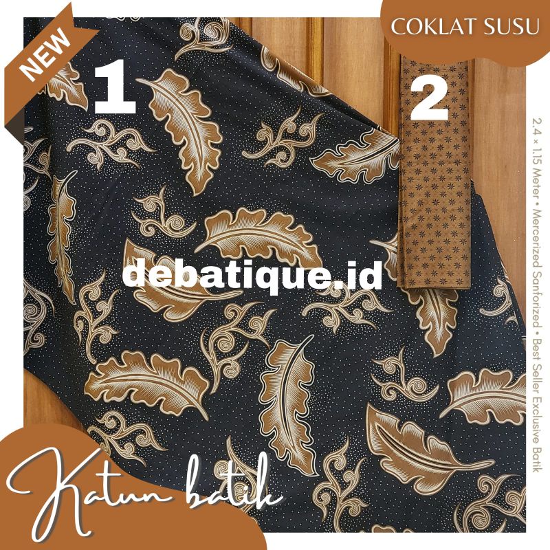 Kain Katun Batik Solo Premium Coklat Susu