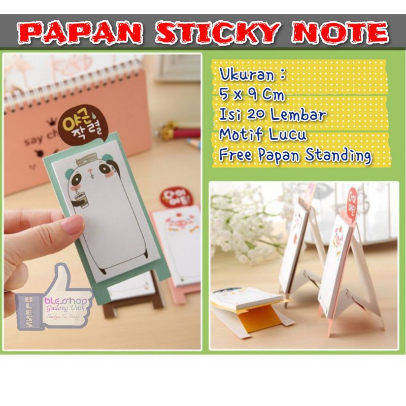 

Sticky Notes Memo Tempel Kertas Catatan Pembatas Buku