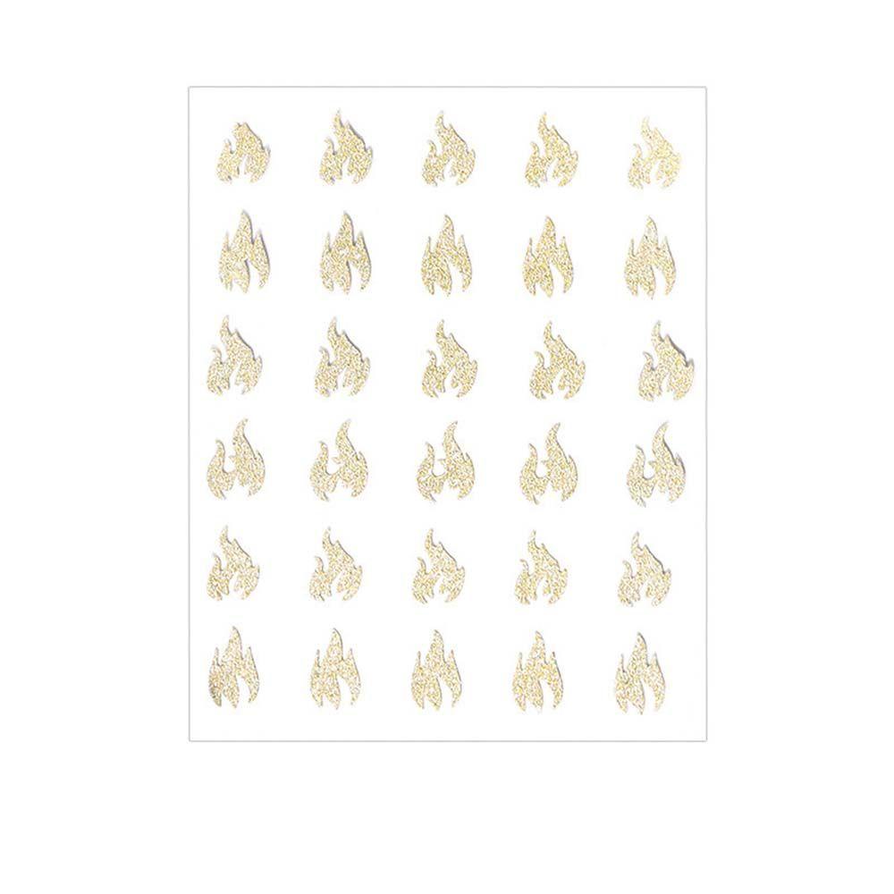 MXBEAUTY Stiker Nail Art Trendy Glitter Bubuk Cinta Hati Kupu-Kupu Beruang Self Adhesive Manicure Tool