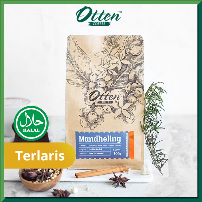 

Otten Coffee Arabica Mandheling 500g Biji / Bubuk Kopi