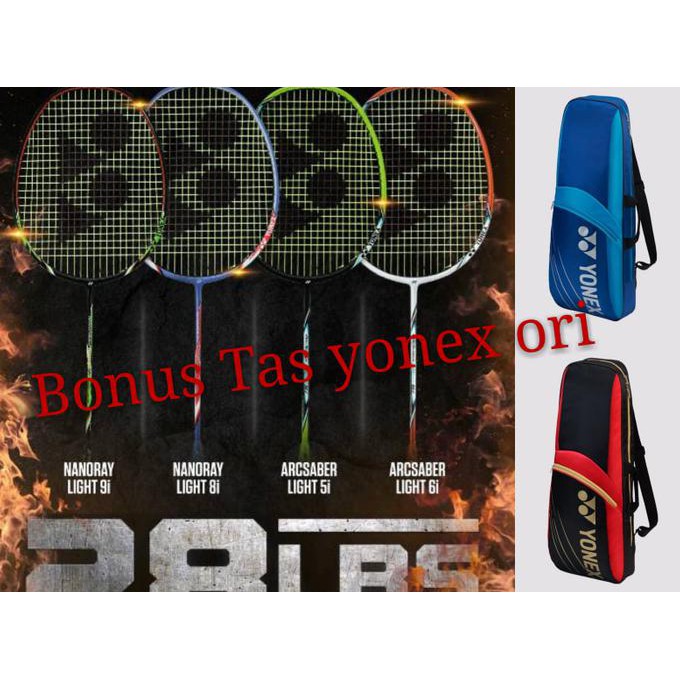 Raket Bulutangkis Badminton Yonex Bonus Tas Raket Ori