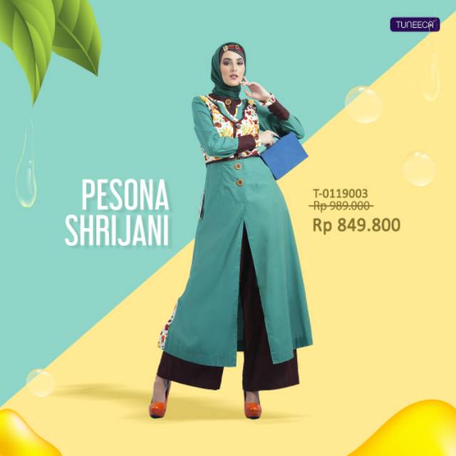 Tuneeca Shrijani T-0119003 Hijau Tosca