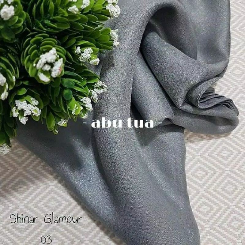 Shinar Glamour Ansania Square  - Jilbab Segiempat Sinar-ABU TUA