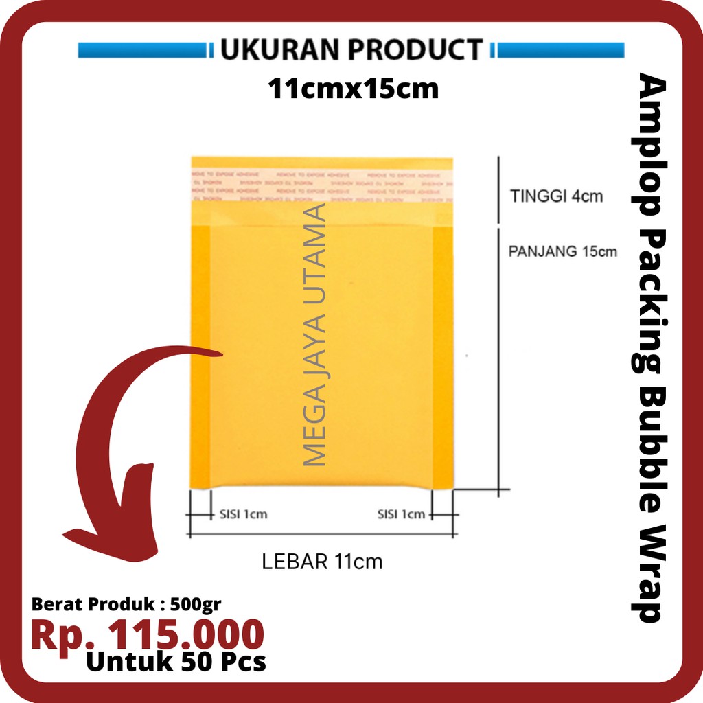 

Amplop Coklat Bubble Packing Craft Samson 11x15 cm