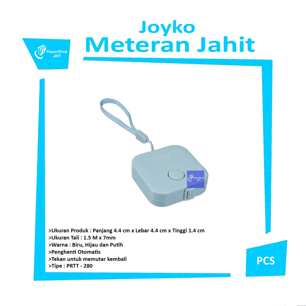 JOYKO – Pocket Ruler Tailoring Tape Meteran Jahit PRTT-280 – Pcs