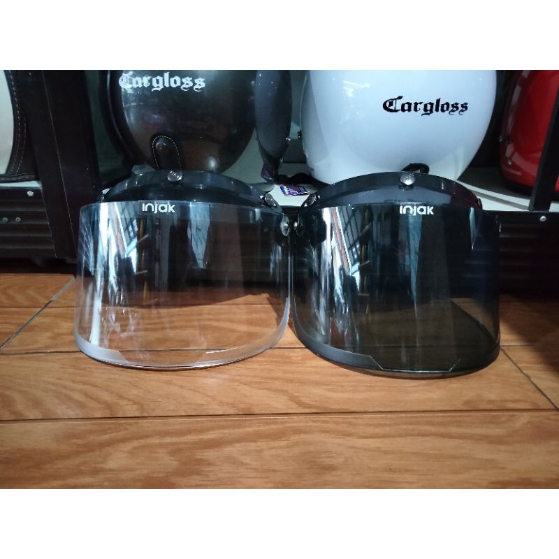 Kaca flat injak coating original kaca datar untuk helm Cargloss Bogo Scoopy