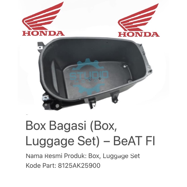 8125AK25900 Box Bagasi Bawah Jok Sadel Luggage Set Beat  FI / Injeksi