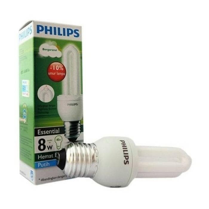 Lampu Philips Essential 5W 8W 11W 14W 18W 23W lampu tipe U